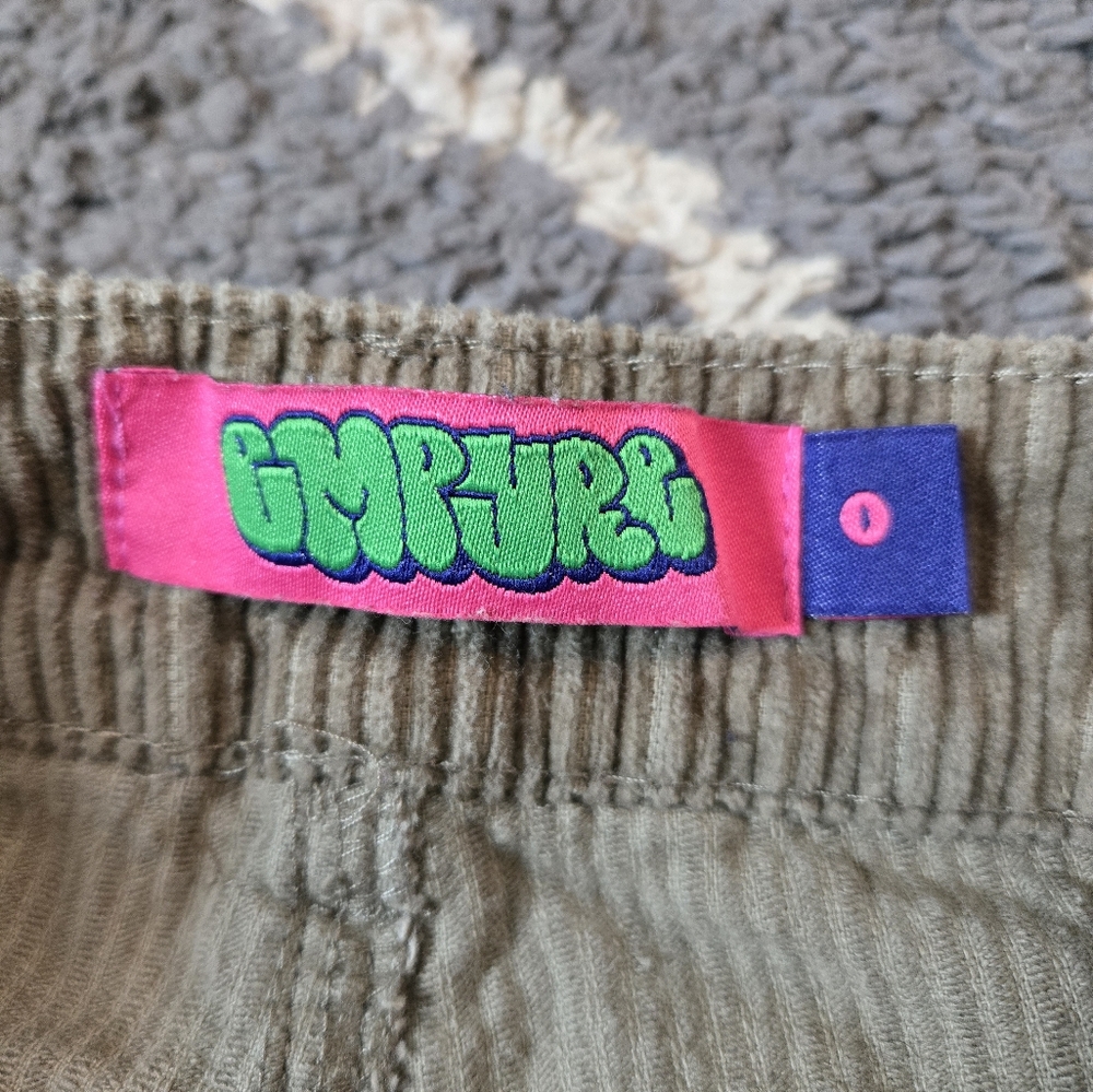 Empyre Tori Green Khaki Corduroy Skate Pants Size 0 - Picture 13 of 13